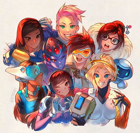 Versões dos personagens de overwatch versão feminina