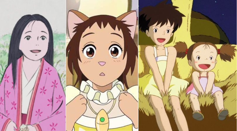 As personagens femininas da Ghibli: Kaguya, Haru, Satsuki e Mei