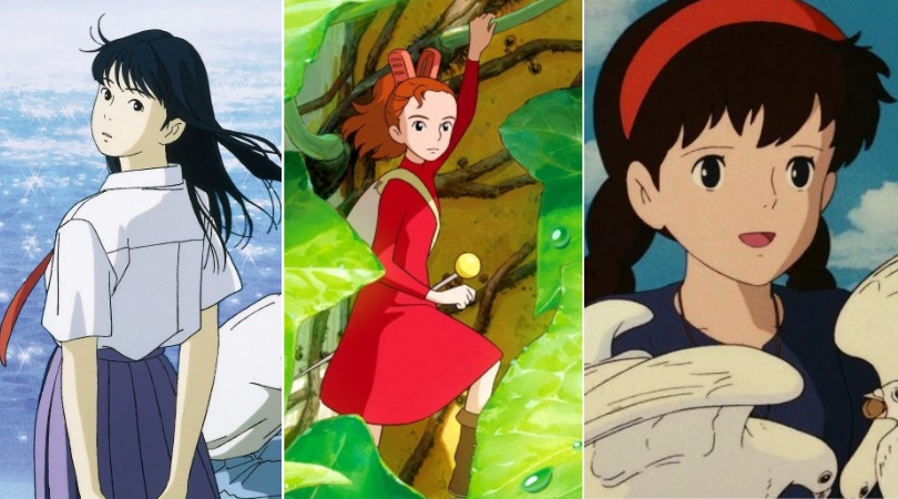 As personagens femininas da Ghibli: Rikako, Arrietty e Sheeta