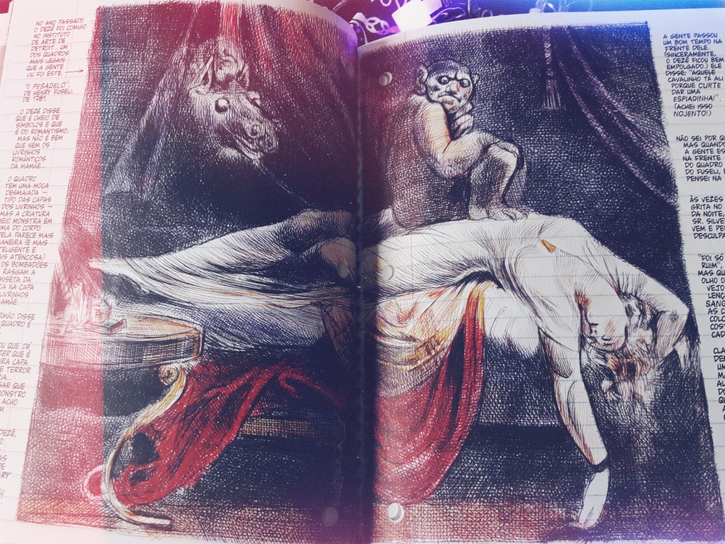 Réplica da pintura "O Pesadelo", de Johann Heirich Füssli, em "Minha Coisa Favorita é Monstro"