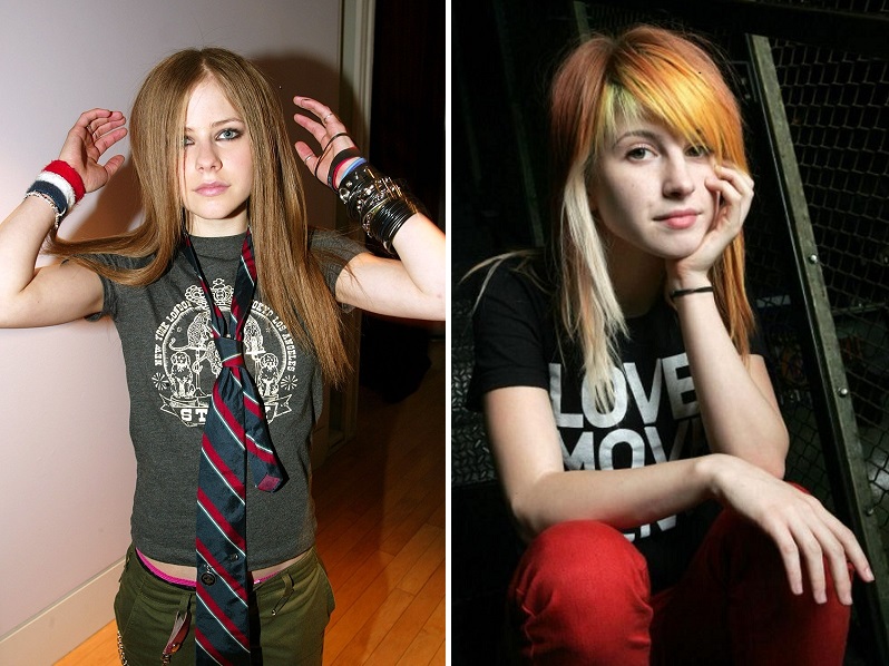 As cantoras Avril Lavigne e Hayley Williams são os exemplos que mais marcaram o rock dos anos 2000.