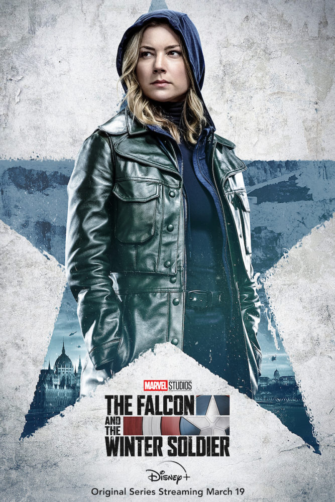 Emily VanCamp em pôster de The Falcon and The Winter Soldier