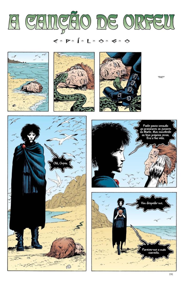 Cena de "A canção de Orfeu", história do sexto volume de Sandman.