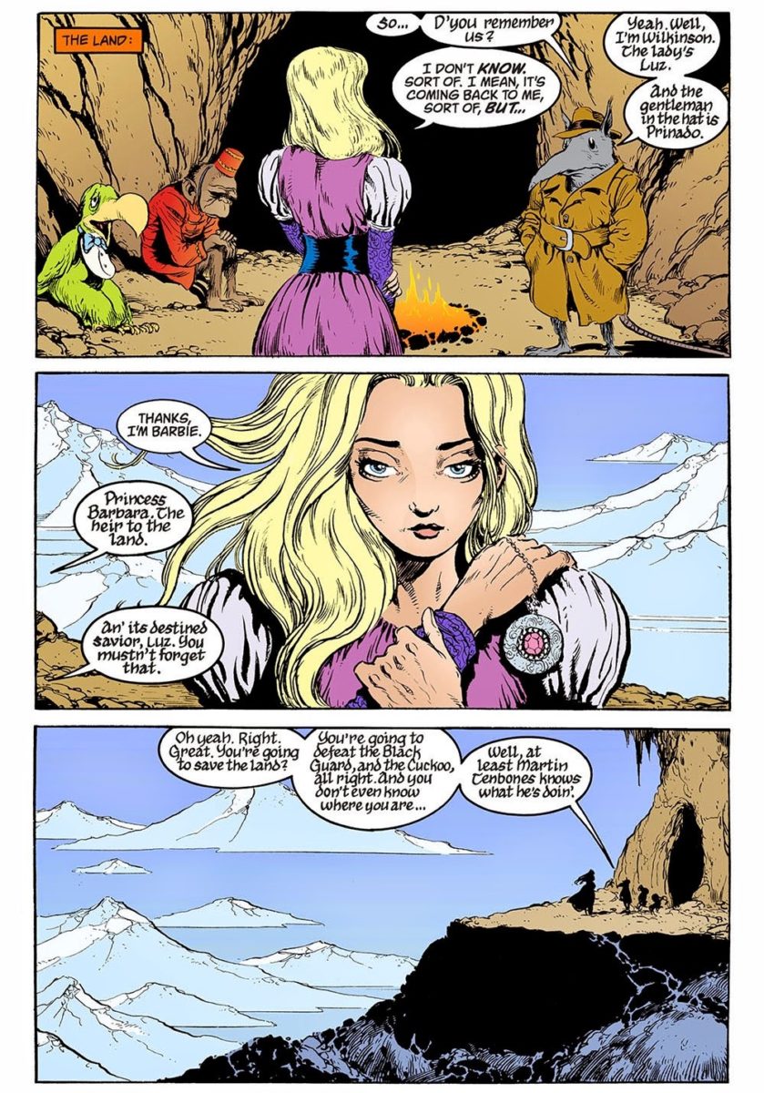 Barbie em seu reino no Sonhar no quinto volume de Sandman, "Um Jogo de Você".