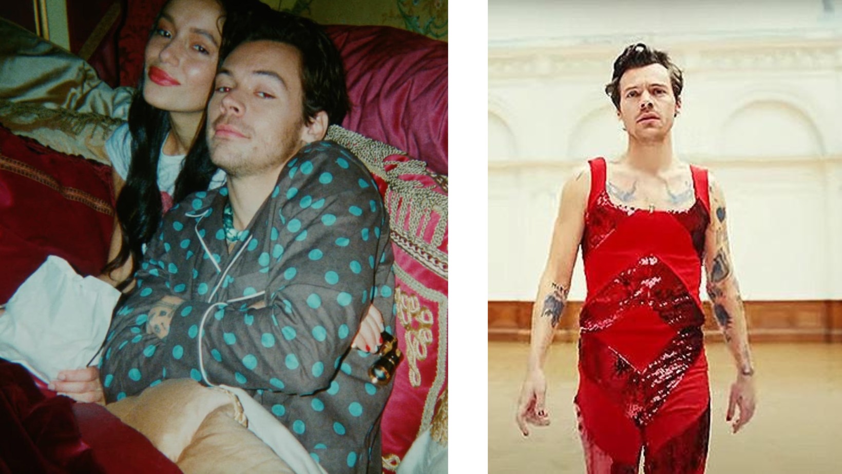 Difereças das vestimentas de Harry Styles nos videoclipes de Late "Night Talking" e "As It Was".