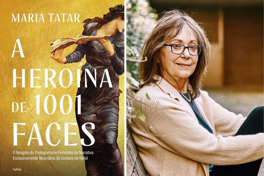 Capa do livro "A Heroína de 1001 Faces", da autora Maria Tatar, publicado pela editora Cultrix.