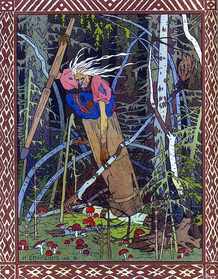 Baba Yaga. Ilustração de Ivan Bilibin, 1900.
