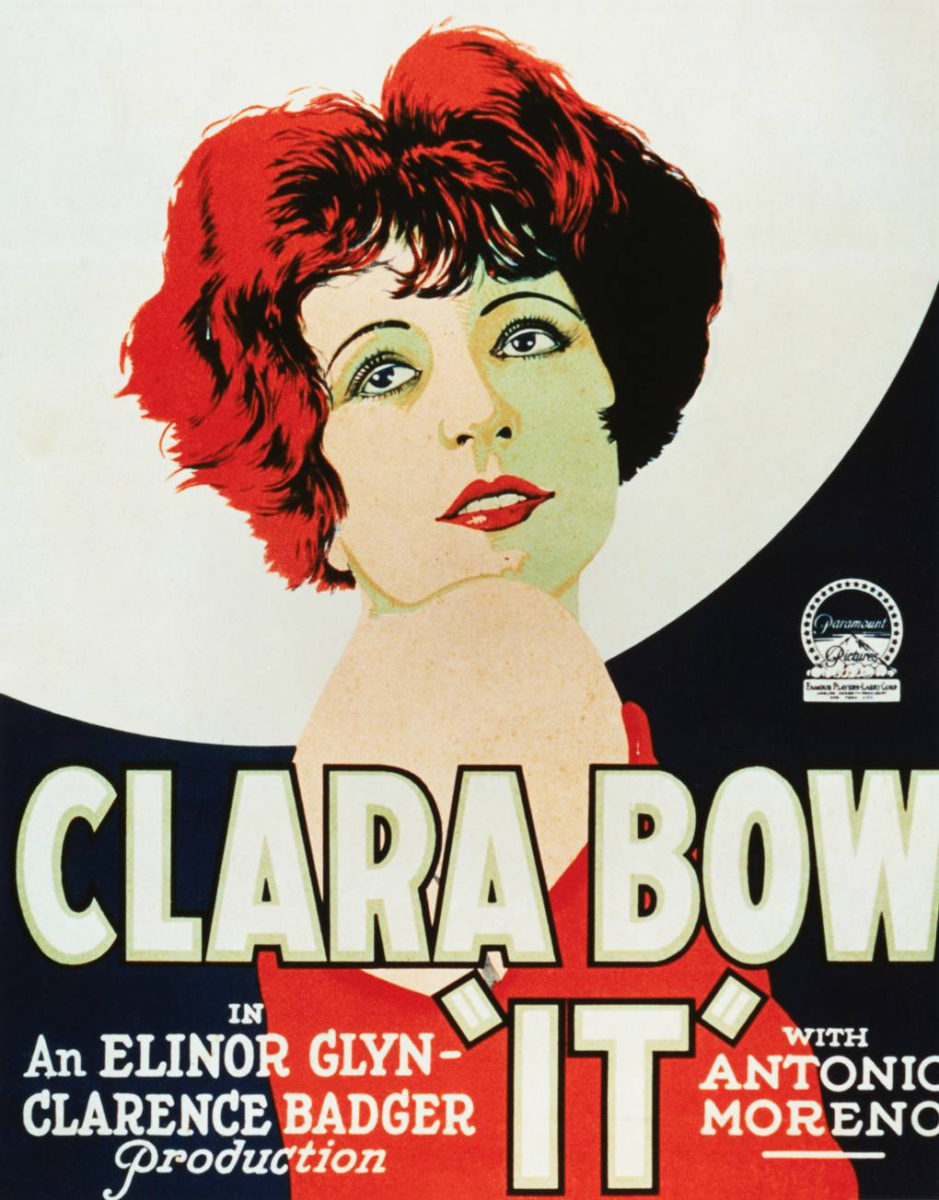 Clara Bow no pôster do filme "It" (1927)