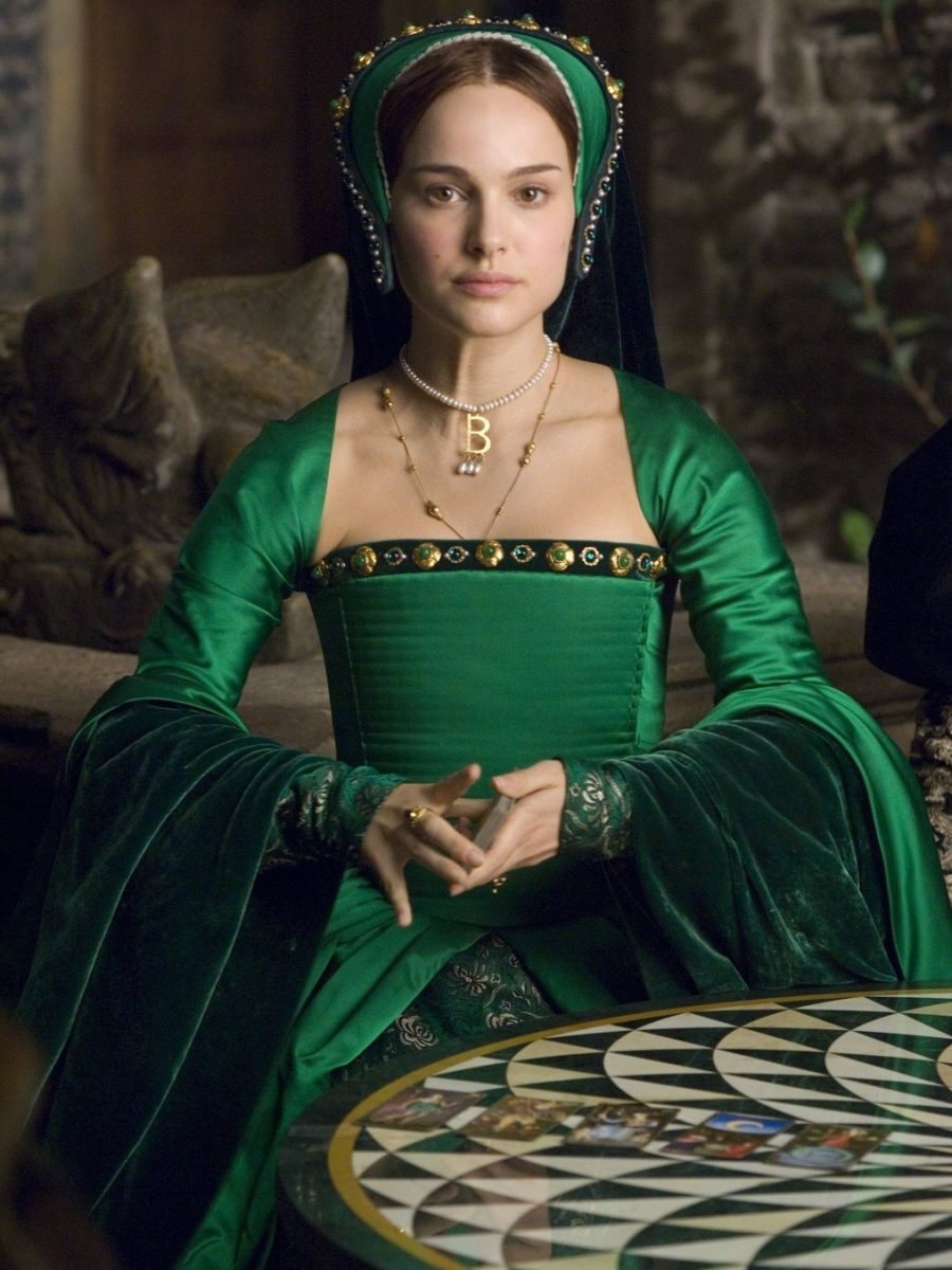 Ana Bolena (Natalie Portman ) com o vestido verde no filme "A Outra" (2008)