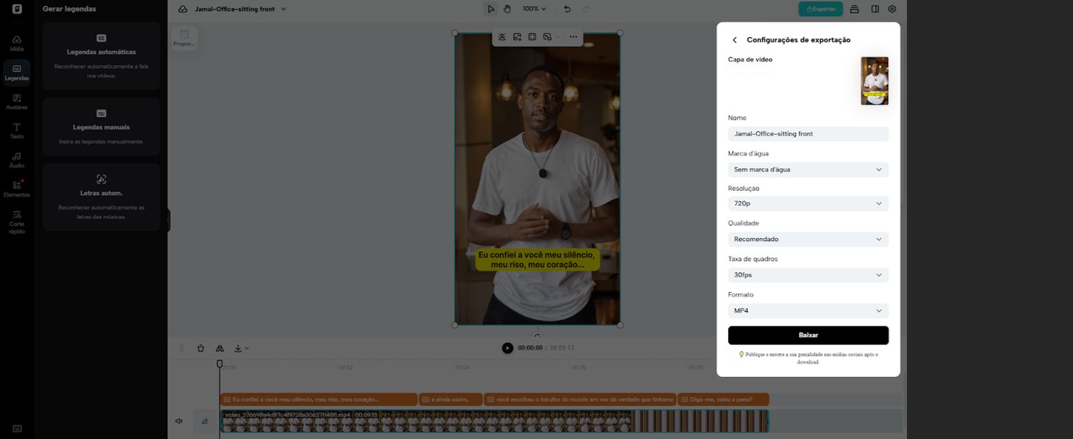 Homem explicando detalhes de uma aula ou treinamento, com destaque para a palavra-chave 'curso online'.