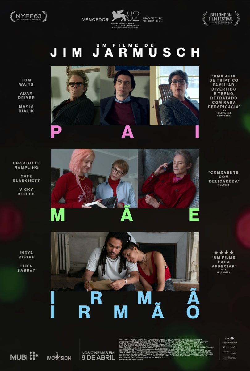 Cartaz oficial de Pai Mãe Irmã Irmão (Dir. Jim Jarmusch)